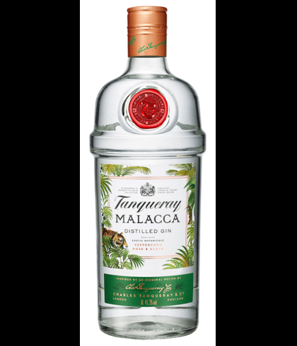 Fles Tanqueray Malacca Gin, gin, op voorraad bij slijterij t Bockje in Bathmen
