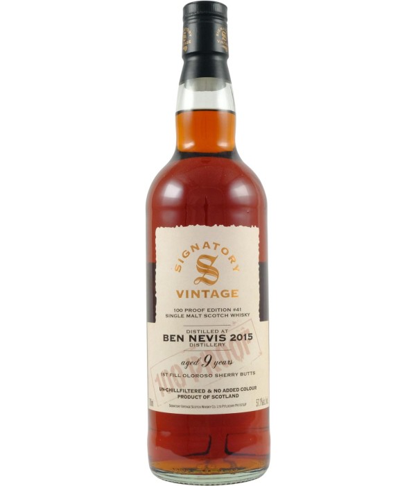 Signatory Vintage Ben Nevis 9 Years Old 2015 100 Proof #41 bij t Bockje in Bathmen