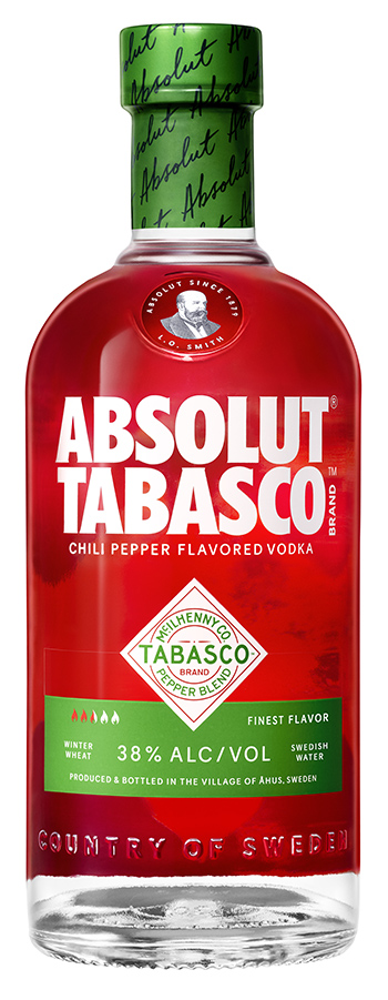 Wodka Absolut Tabasco van Absolut, op voorraad bij slijterij ’t Bockje in Bathmen