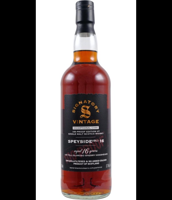 Signatory Speyside 16 (GL) 16 Years Old 100 Proof Edition Oloroso bij t Bockje in Bathmen