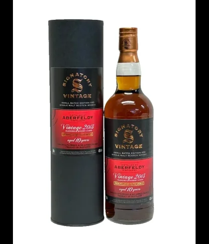 Fles Signatory Vintage Aberfeldy 2013 Small Batch Edition #10, Highland single malt whisky, op voorraad bij slijterij t Bockje in Bathmen