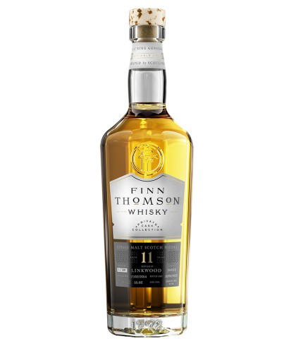 Fles Finn Thomson Linkwood 11 Years Old 2014, single malt whisky, op voorraad bij slijterij t Bockje in Bathmen