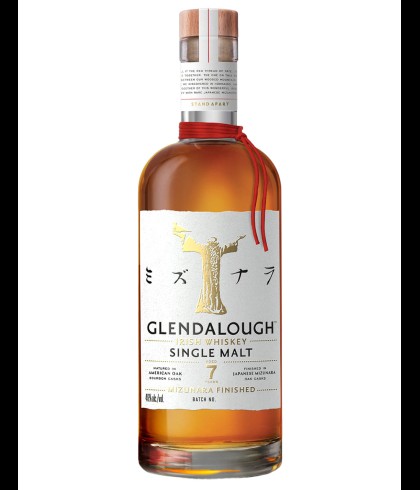 Fles Glendalough 7 Years Old Mizunara Batch 1, single malt whisky, op voorraad bij slijterij t Bockje in Bathmen