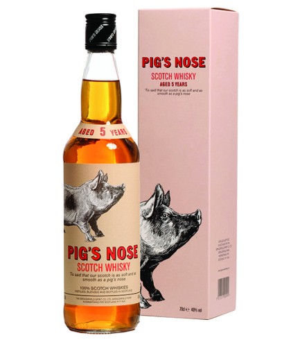 Fles Pig's Nose 5 Years, whisky, op voorraad bij slijterij t Bockje in Bathmen