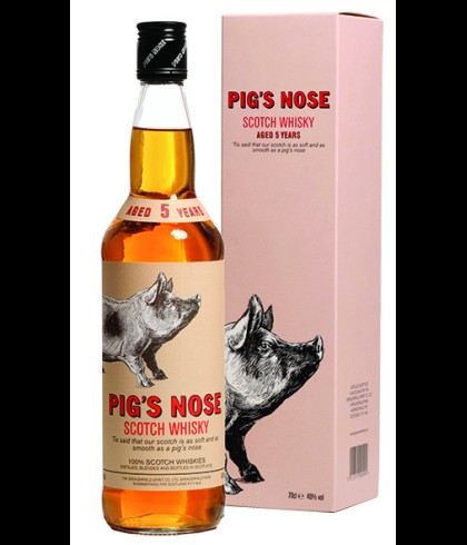 Fles Pig's Nose 5 Years, whisky, op voorraad bij slijterij t Bockje in Bathmen