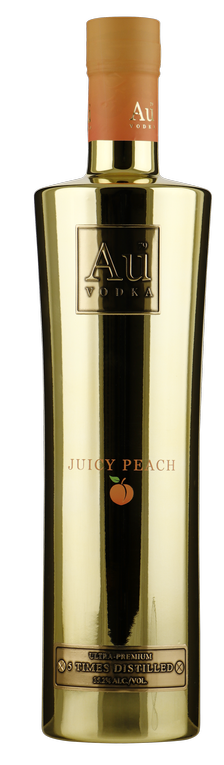 Wodka Au Vodka Juicy Peach, bij slijterij ’t Bockje in Bathmen