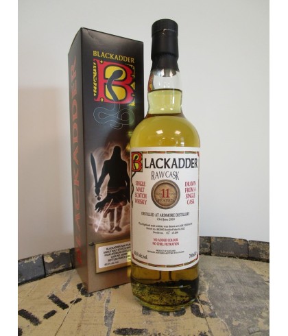 Fles Blackadder Raw Cask Ardmore 2010 11Y #902995, geturfde Highland single malt van de Ardmore-distilleerderij, op voorraad bij slijterij t Bockje in Bathmen