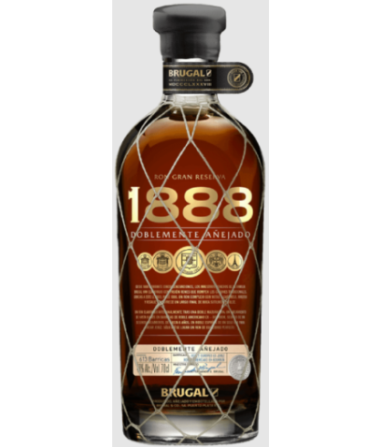 Fles Brugal 1888, rum, bij slijterij t Bockje in Bathmen