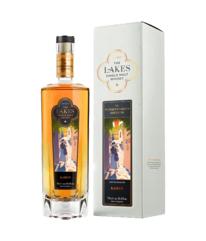 Fles The Lakes Whiskymakers Edition Kairos, Engelse whisky uit Cumbria, op voorraad bij slijterij t Bockje in Bathmen