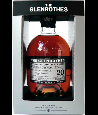 Fles The Glenrothes 20 Years Old 1998 Single Cask, single malt whisky, op voorraad bij slijterij t Bockje in Bathmen