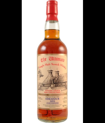 Fles The Ultimate Edradour Cask Strength 9 Years Old 2015, enkel vat gebotteld door The Ultimate uit Amersfoort, op voorraad bij slijterij t Bockje in Bathmen