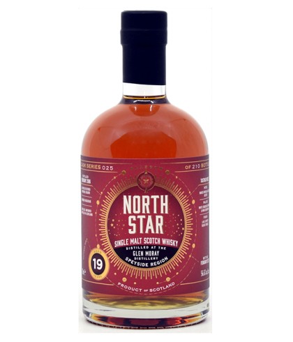 Fles North Star Glen Moray 19 Years Old, Schotse whisky van bottelaar North Star Spirits, op voorraad bij slijterij t Bockje in Bathmen