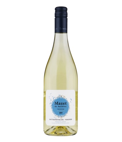 Fles Mazet de Nizas Sauvignon Blanc-Viognier, wijn op voorraad bij slijterij t Bockje in Bathmen