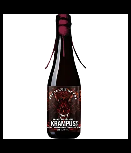 Tartarus Krampus Brandy Barrel Aged Christmas Cake Imperial Porter, bier op voorraad bij slijterij t Bockje in Bathmen
