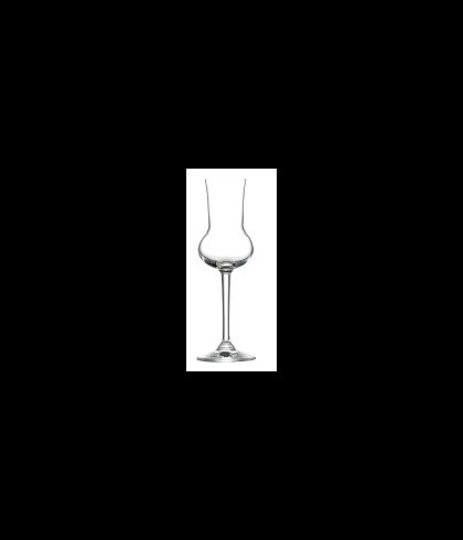 Grappa glas, fles bij slijterij t Bockje in Bathmen