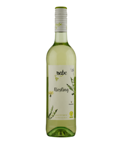 Fles Rebe Riesling QBA Mosel Halbtrocken, wijn op voorraad bij slijterij t Bockje in Bathmen