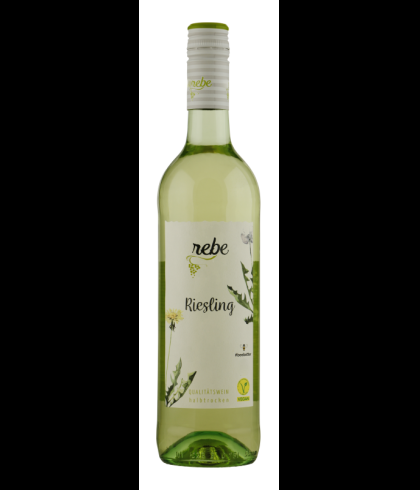 Fles Rebe Riesling QBA Mosel Halbtrocken, wijn op voorraad bij slijterij t Bockje in Bathmen
