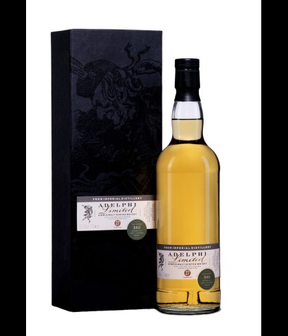 Fles Adelphi Imperial 1996, single malt whisky, op voorraad bij slijterij t Bockje in Bathmen