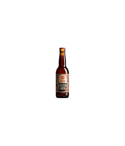 Fles DAVO weizen bock, bier van Davo, bij slijterij t Bockje in Bathmen
