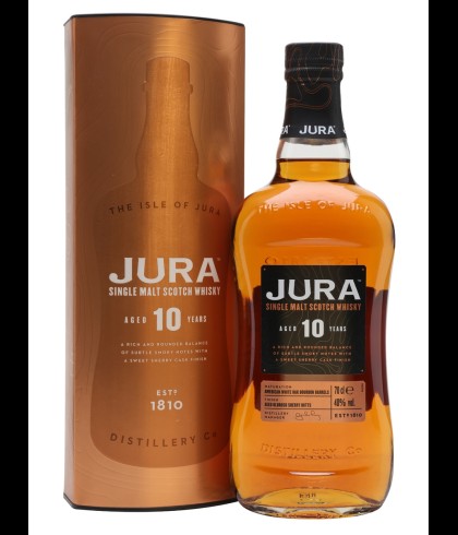 Fles single malt van Jura, op voorraad bij slijterij t Bockje in Bathmen