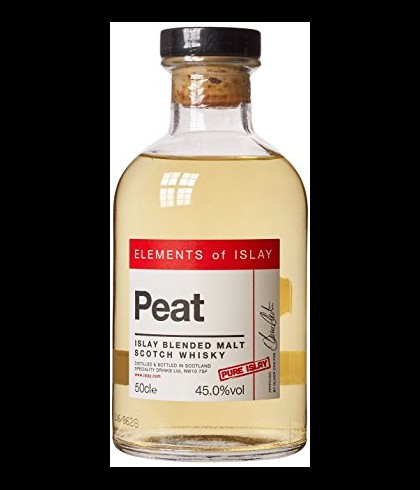 Fles Elements of Islay Peat Pure Islay, single malt whisky, op voorraad bij slijterij t Bockje in Bathmen