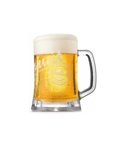 GROLSCH Glas kornuit bierpul, glas bij t Bockje in Bathmen