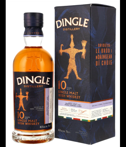 Fles Dingle 10 Years Old Single Malt, single malt whisky, op voorraad bij slijterij t Bockje in Bathmen