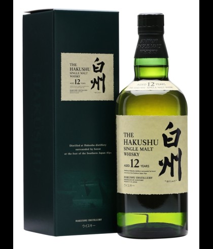 Fles The Hakushu 12 Years Old, single malt whisky, op voorraad bij slijterij t Bockje in Bathmen