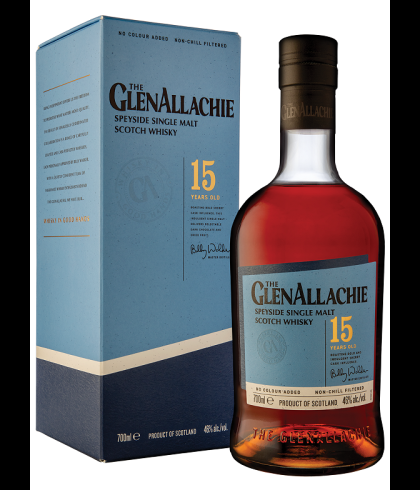 Fles GlenAllachie 15 Years Old, single malt whisky, op voorraad bij slijterij t Bockje in Bathmen