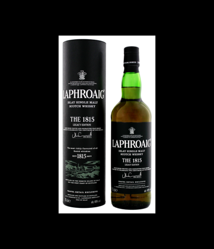 Fles Islay single malt van Laphroaig, op voorraad bij slijterij t Bockje in Bathmen