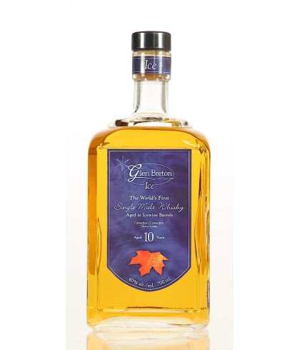 Fles Glen Breton 10 Years Old Ice Wine Barrel, whisky, op voorraad bij slijterij t Bockje in Bathmen
