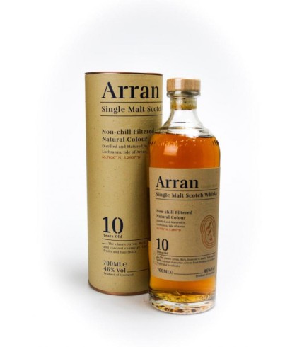 Fles Arran 10 Years Old, single malt whisky, op voorraad bij slijterij t Bockje in Bathmen