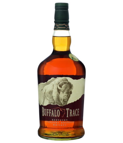 Fles Buffalo Trace Kentucky Straight Bourbon Whiskey, whisky, op voorraad bij slijterij t Bockje in Bathmen