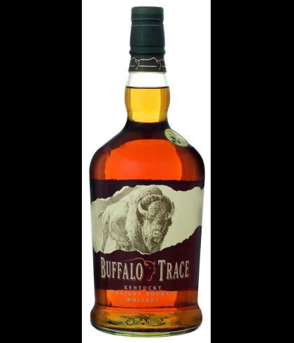 Fles Buffalo Trace Kentucky Straight Bourbon Whiskey, whisky, op voorraad bij slijterij t Bockje in Bathmen