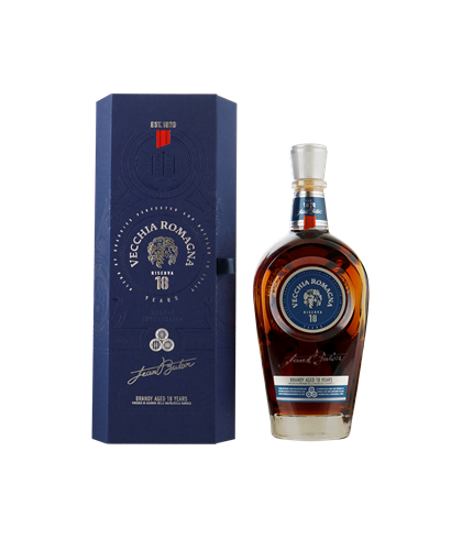 Brandy Vecchia Romagna Brandy Riserva 18 Years Old van Vecchia Romagna, bij slijterij ’t Bockje in Bathmen