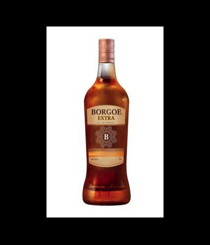 Fles Borgoe Extra, rum, bij slijterij t Bockje in Bathmen