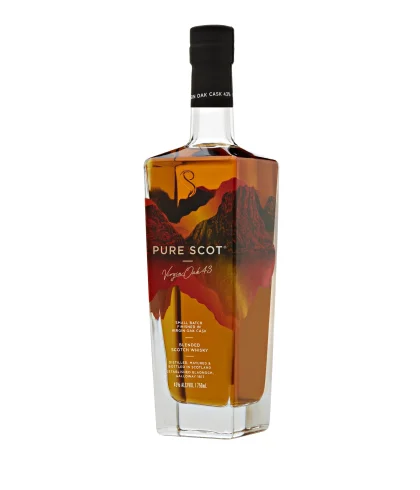 Fles Pure Scot Virgin Oak, single malt whisky, op voorraad bij slijterij t Bockje in Bathmen