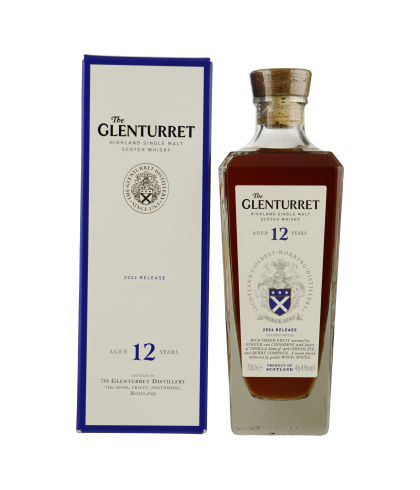 Fles The Glenturret 12 Years Old 2024, single malt whisky, op voorraad bij slijterij t Bockje in Bathmen