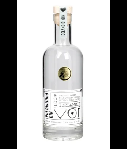 Fles Vor Icelandic Premium Gin, gin, op voorraad bij slijterij t Bockje in Bathmen