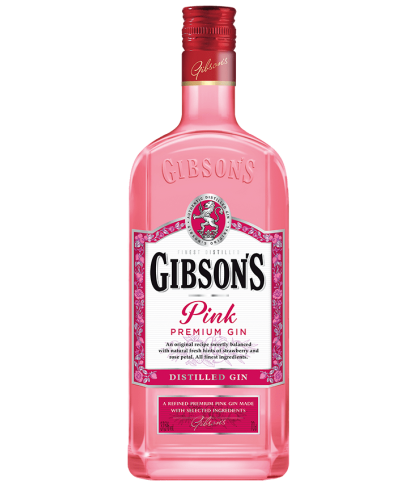 Fles Gibson's Pink Gin, gin, op voorraad bij slijterij t Bockje in Bathmen