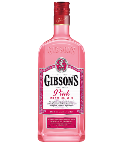 Fles Gibson's Pink Gin, gin, op voorraad bij slijterij t Bockje in Bathmen