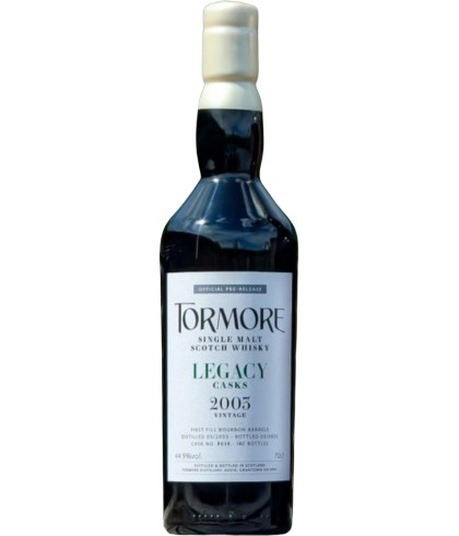 Fles Tormore Legacy Casks 2003 Vintage #638, whisky, op voorraad bij slijterij ’t Bockje in Bathmen