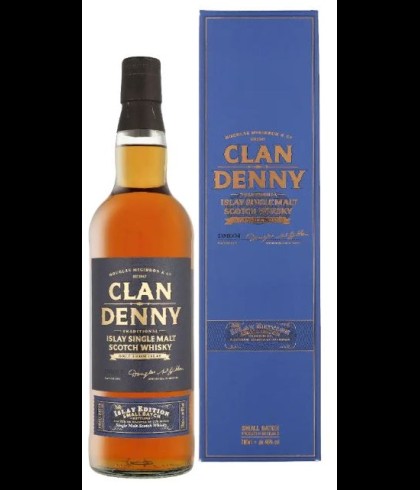 Fles Clan Denny Traditional Islay Single Malt Whisky #DMG04, whisky, op voorraad bij slijterij t Bockje in Bathmen