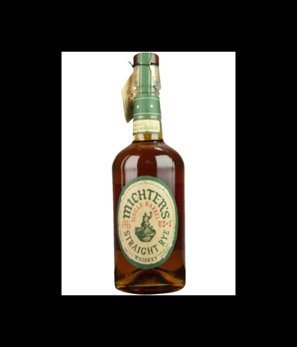 Fles Michters Single Barrel Straight Rye, Amerikaanse whiskey uit Kentucky, op voorraad bij slijterij t Bockje in Bathmen