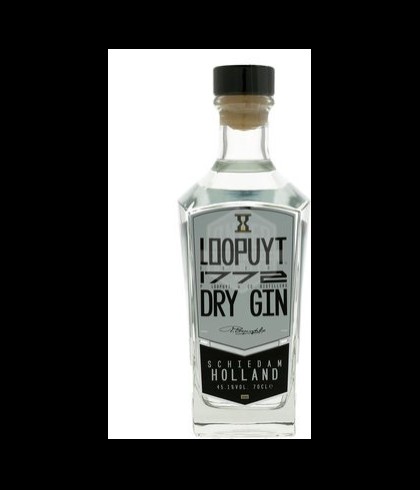 Fles Loopuyt Dry Gin, gin, op voorraad bij slijterij t Bockje in Bathmen