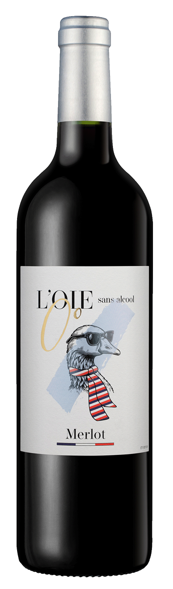 Alcoholvrije drank L'OIE 0° Rouge Merlot alcohol free van L'OIE 0°, bij slijterij ’t Bockje in Bathmen