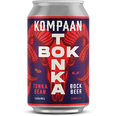 Fles Kompaan Tonka Bock, bier, bij slijterij t Bockje in Bathmen