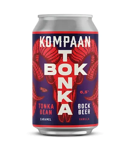 Fles Kompaan Tonka Bock, bier, bij slijterij t Bockje in Bathmen