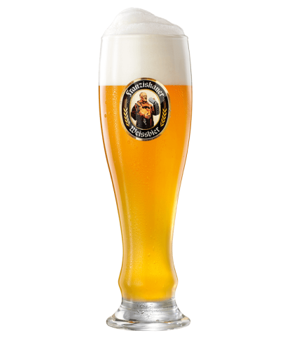 Franziskaner Weizenglas 50cl, glas bij t Bockje in Bathmen