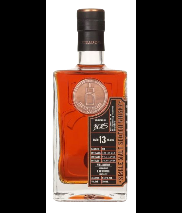 The Single Cask Williamson Laphroaig 13 Years Old 2010 #918 bij t Bockje in Bathmen